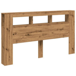 Berkfield Led Headboard Artisan Oak 180X18.5X103.5 Cm Engineered Wood - thumbnail 3