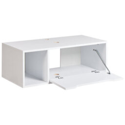 Wyld And Coco Wall-Mounted Bathroom Cabinet White Marble-Effect Mdp 80X40Cm Fluted Front - thumbnail 5