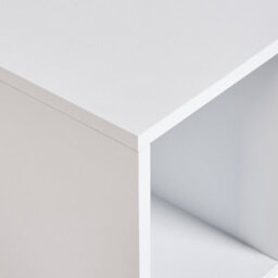 Wyld And Coco Wall-Mounted Bathroom Cabinet White Marble-Effect Mdp 80X40Cm Fluted Front - thumbnail 7