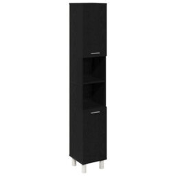 Berkfield 4 Piece Bathroom Furniture Set Black Oak Engineered Wood - thumbnail 8