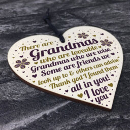 Red Ocean Grandma Gifts Wooden Heart Grandma Decoration Thank You Gift For Grandparents Keepsake - thumbnail 8
