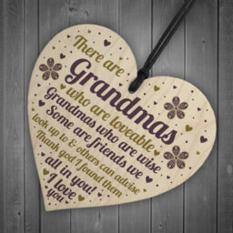 Red Ocean Grandma Gifts Wooden Heart Grandma Decoration Thank You Gift For Grandparents Keepsake - thumbnail 6