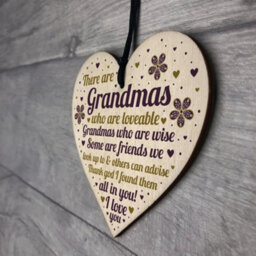 Red Ocean Grandma Gifts Wooden Heart Grandma Decoration Thank You Gift For Grandparents Keepsake - thumbnail 7