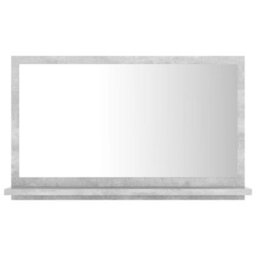 Berkfield Durable Bathroom Mirror Concrete Grey 60X10.5X37 Cm Engineered Wood - thumbnail 1