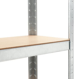 Berkfield Storage Shelves 3 Pcs Silver 75X30X172 Cm Steel And Mdf - thumbnail 7