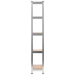 Berkfield Storage Shelves 3 Pcs Silver 75X30X172 Cm Steel And Mdf - thumbnail 4