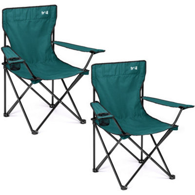 Trail Outdoor Leisure Trail Teal Folding Camping Chair Lightweight Portable With Cup Holder Fishing Outdoor - 2 Pack - image 1