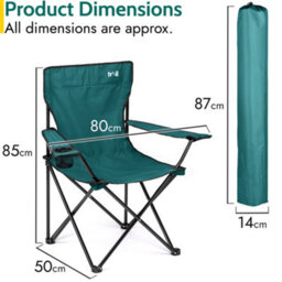 Trail Outdoor Leisure Trail Teal Folding Camping Chair Lightweight Portable With Cup Holder Fishing Outdoor - 2 Pack - thumbnail 7