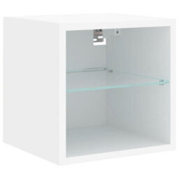 Berkfield 6 Piece Tv Wall Units With Led White Engineered Wood - thumbnail 8
