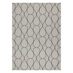 RugsX Carpet Sisal Flat 49379960 Drops Cream Black 160X230 Cm - thumbnail 2