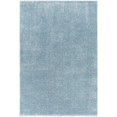 Livabliss Cloudy Shaggy-Solid Color Blue Plush Soft Pile Living Bedroom Rug 140 X 200 Cm Easy Care, Non Shedding - image 1