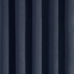 Laurence Llewelyn-Bowen Montrose Navy Velvet Blackout Eyelet Single Panel Door Curtain - thumbnail 3