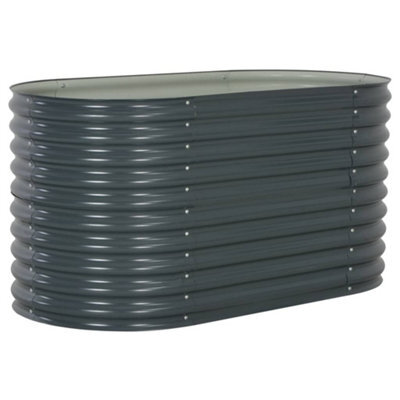 Berkfield Garden Raised Bed 160X80X81 Cm Galvanised Steel Grey - image 1
