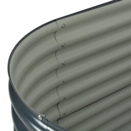 Berkfield Garden Raised Bed 160X80X81 Cm Galvanised Steel Grey - thumbnail 7