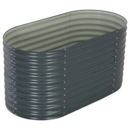 Berkfield Garden Raised Bed 160X80X81 Cm Galvanised Steel Grey - thumbnail 3