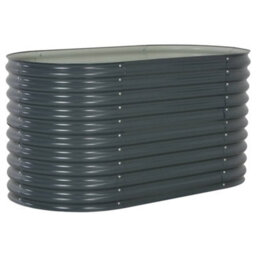 Berkfield Garden Raised Bed 160X80X81 Cm Galvanised Steel Grey - thumbnail 1
