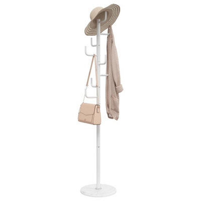 Vidaxl Coat Stand White 183 Cm Powder-Coated Iron - image 1