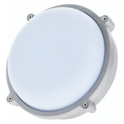 Timeguard Ledbhr15W Circular Led Energy Saver Bulkhead Light - 15W (Grey / Opal)