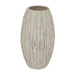 Hill Interiors Lorenzo Fin Vase White/grey Wash (One Size)