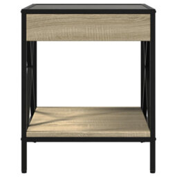 Berkfield Coffee Table With Infinity Led Sonoma Oak 40X40X49 Cm - thumbnail 6