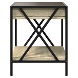 Berkfield Coffee Table With Infinity Led Sonoma Oak 40X40X49 Cm - thumbnail 7