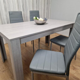 Kosy Koala Modern Grey Rectangle Dining Table Set With 4 Grey Chairs Dining Room Furniture Set - thumbnail 2