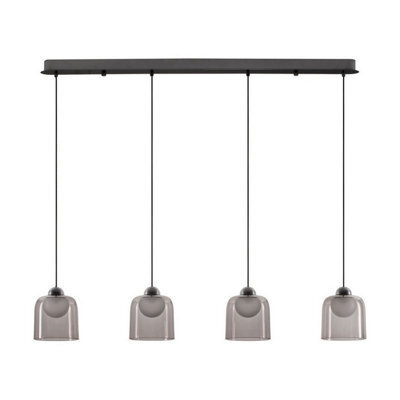 Luminosa Lighting Luminosa Dione Bar Pendant Ceiling Light Sandy Black, Smokey Led 20W 800Lm 3000K - image 1