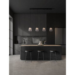 Luminosa Lighting Luminosa Dione Bar Pendant Ceiling Light Sandy Black, Smokey Led 20W 800Lm 3000K - thumbnail 2