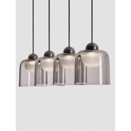 Luminosa Lighting Luminosa Dione Bar Pendant Ceiling Light Sandy Black, Smokey Led 20W 800Lm 3000K - thumbnail 5