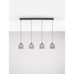 Luminosa Lighting Luminosa Dione Bar Pendant Ceiling Light Sandy Black, Smokey Led 20W 800Lm 3000K - thumbnail 4