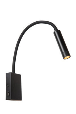 Lucide Alec - Wall Spotlight - Led - G9 - 1X3W 2700K - Black - image 1