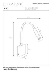 Lucide Alec - Wall Spotlight - Led - G9 - 1X3W 2700K - Black - thumbnail 9