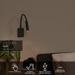 Lucide Alec - Wall Spotlight - Led - G9 - 1X3W 2700K - Black - thumbnail 2