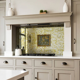 DIY Splashbacks Gold Nuvola Antique Mirror Splashback 90Cm X 70Cm (Toughened Glass)