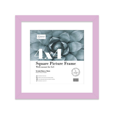 "4X4"" Lilac Picture Frame - 4X4"" Square Frame With 3X3"" Mount For 4X4""/3X3"" Pictures Moderrn Style Thin Edge, 1 Pack" - image 1