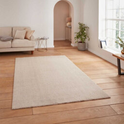 Cream Shaggy Washable Plain Modern Rug For Living Room Bedroom & Dining Room-160Cm X 230Cm - thumbnail 2