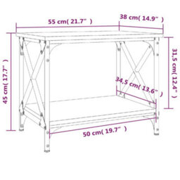 Berkfield Industrial Side Table Sonoma Oak 55X38X45 Cm Engineered Wood - thumbnail 8