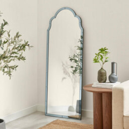 Furniturebox Uk Opaline Blue Ornate Full Length Arch Wall Mirror - thumbnail 1