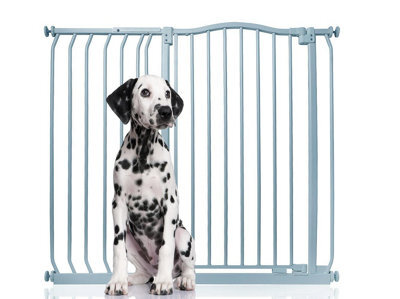 Bettacare Extra Tall Curved Top Dog Gate, 107Cm - 116Cm, Matt Grey, Extra Tall 100Cm In Height, Pressure Fit Pet Gate - image 1
