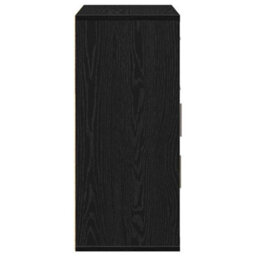 Berkfield Sideboard With Drawer Black Oak 60 X 31 X 70 Cm Engineered Wood - thumbnail 7