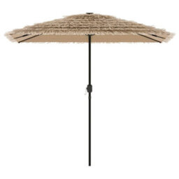 Berkfield Garden Parasol With Steel Pole Brown 248X248X248 Cm - thumbnail 3