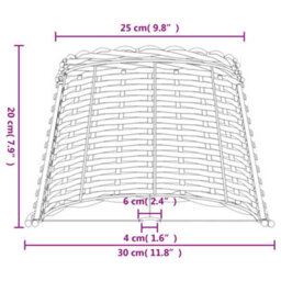 Vidaxl Lamp Shade Brown 30X20 Cm Wicker Lamp Shades - thumbnail 9