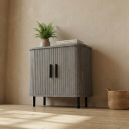 Garden Greatness Evie Ribbed Charcoal Side Table - thumbnail 2