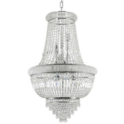 Luminosa Lighting Luminosa Dubai Indoor Ceiling Chandelier Pendant Lamp 24 Lights Chrome, E14 - image 1