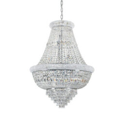 Luminosa Lighting Luminosa Dubai Indoor Ceiling Chandelier Pendant Lamp 24 Lights Chrome, E14 - thumbnail 3