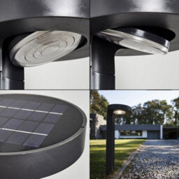 CGC Lighting Cgc Juno Dark Grey Solar Led Post Light - thumbnail 3