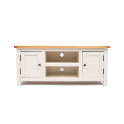 Cabinet Bits Maggiori Off White 2 Door Tv Cabinet Brass Knob - image 1