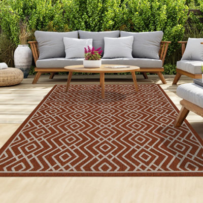 Homeart Outdoor Rugs Easy Cleaning Area Rugs For Balcony,garden,picnic,uv Weather Resistant Terra Cream, 200 X 290 Cm - image 1