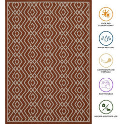 Homeart Outdoor Rugs Easy Cleaning Area Rugs For Balcony,garden,picnic,uv Weather Resistant Terra Cream, 200 X 290 Cm - thumbnail 6