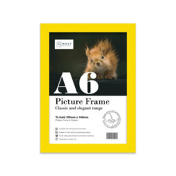 A6 Yellow Picture Frame Fits A6 (10.5 X 14.8Cm - 4.1 X 5.8In) Poster, Photo, Artwork, Or Print. - thumbnail 1